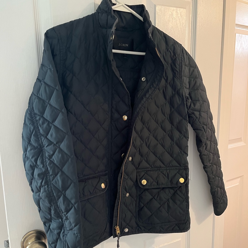 Jcrew Navy Quilted Jacket